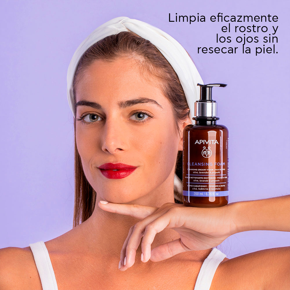 APIVITA CLEANSING FACE & EYES CREAMY FOAM 200ML