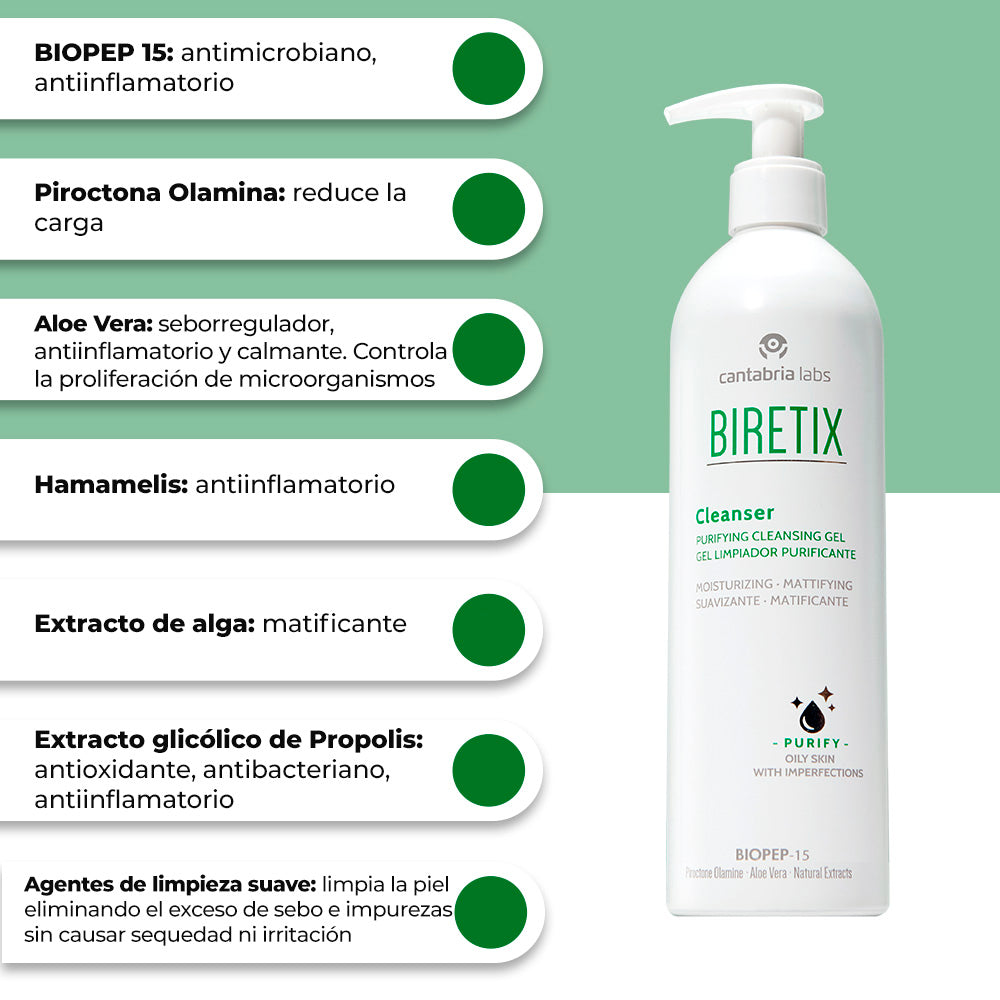 BIRETIX GEL LIMPIADOR PURIFICANTE *400ML