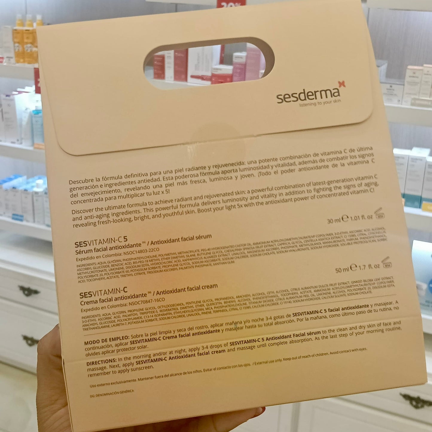 KIT SESVITAMIN-C 5 SERUM + SESVITAMIN-C CREMA (GRATIS)
