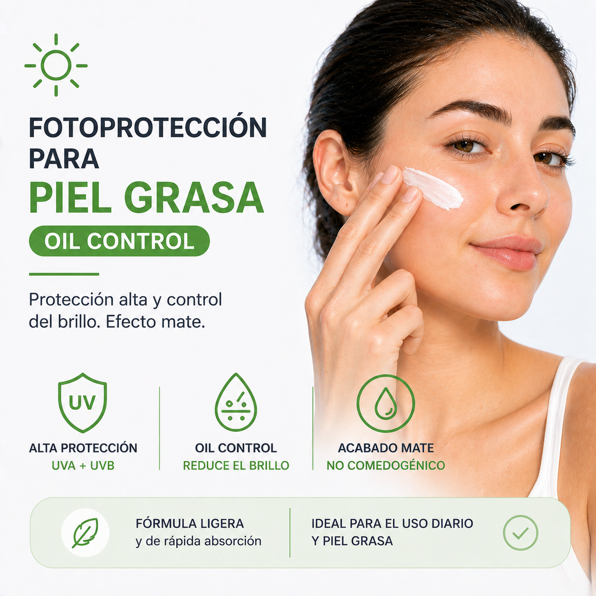Fotoprotección piel grasa & oil control