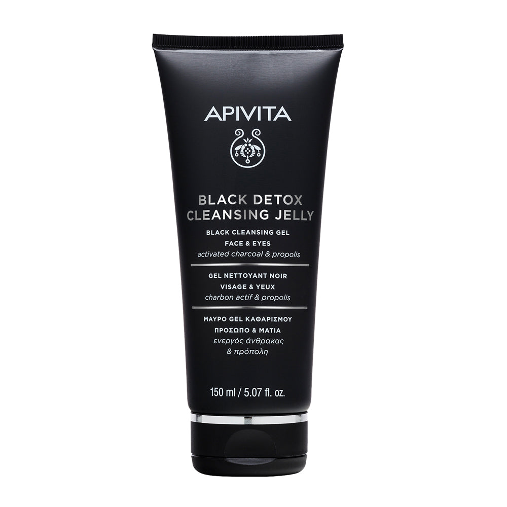 APIVITA BLACK DETOX CLEANSING FACE & EYES GEL 150ML