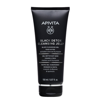 APIVITA BLACK DETOX CLEANSING FACE & EYES GEL 150ML