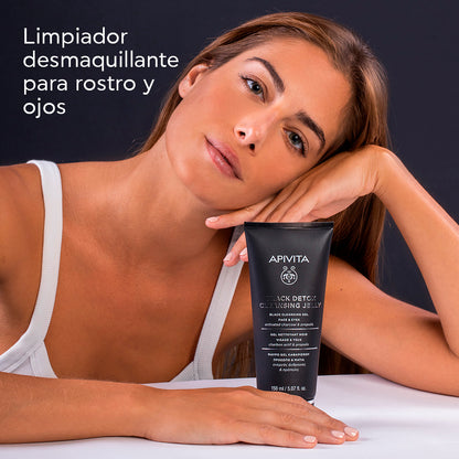 APIVITA BLACK DETOX CLEANSING FACE & EYES GEL 150ML