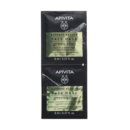APIVITA FACE MASK - GREEN CLAY 2x8ML