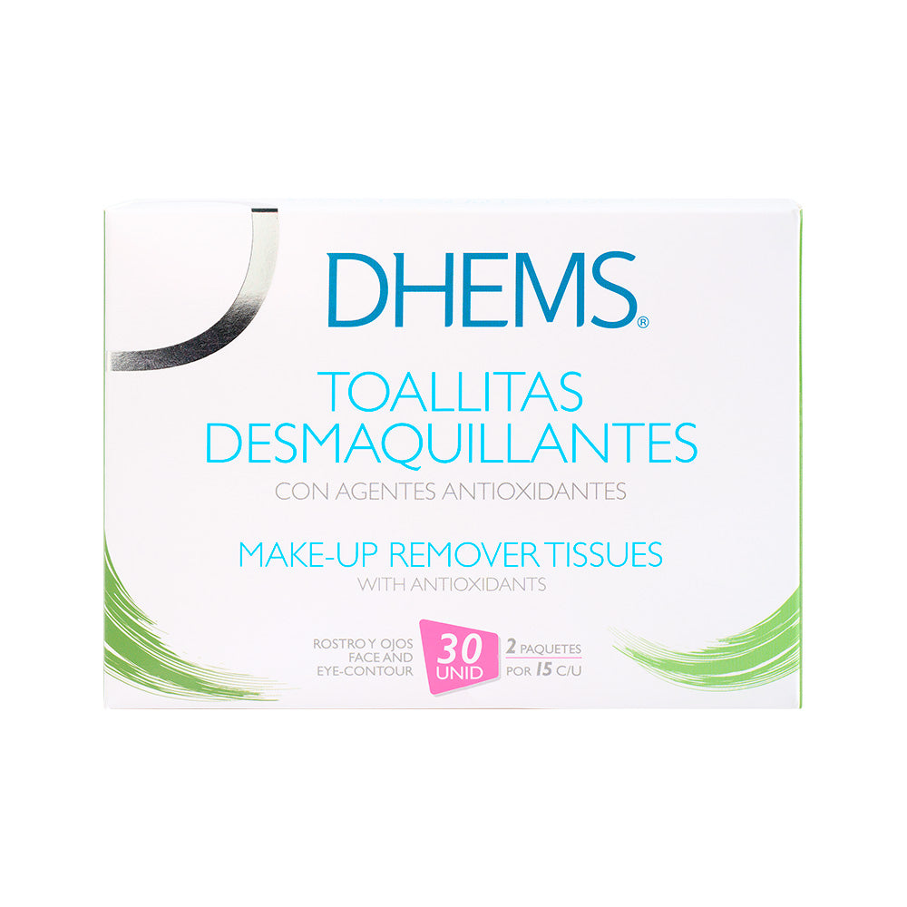 DHEMS TOALLITAS DESMAQUILLANTES *30 UNIDADES