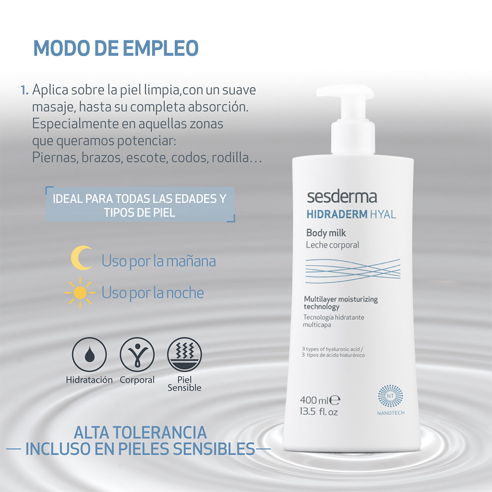 HIDRADERM HYAL LECHE CORPORAL * 400ML