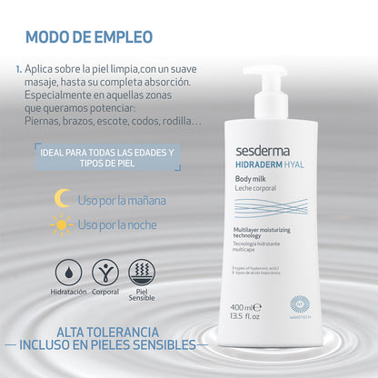HIDRADERM HYAL LECHE CORPORAL * 400ML