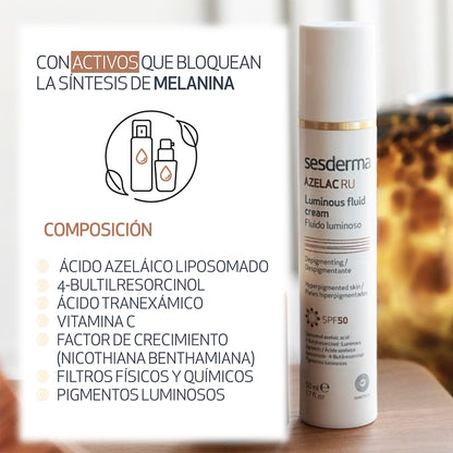 AZELAC RU FLUIDO LUMINOSO SPF50 DESPIGMENTANTE *50ML
