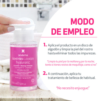 SENSYSES CLEANSER HYALURONIC DESMAQUILLANTE Y LIMPIADOR *200ML
