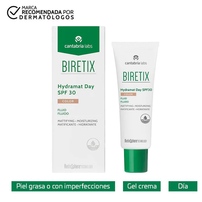 BIRETIX HYDRAMAT DAY SPF30 CON COLOR ANTI-IMPERFECCIONES *50ML